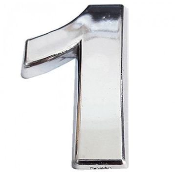 Cemax 5 cm Krom Yapışkanlı 1 Rakamı