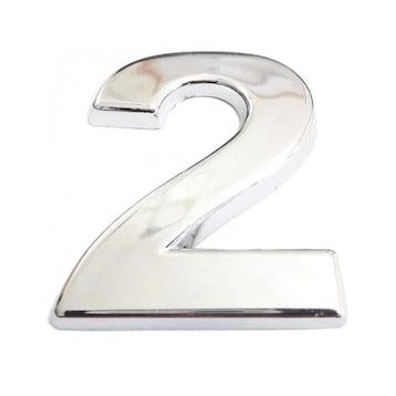 Cemax 5 cm Krom Yapışkanlı 2 Rakamı