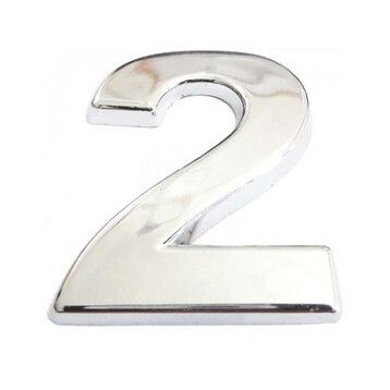 Cemax 5 cm Krom Yapışkanlı 2 Rakamı