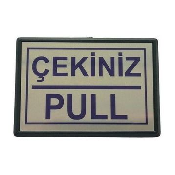 Cemax Büyük 13x8,5 cm Çekiniz Pull Yönlendirme Levhası