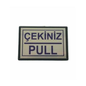 Cemax Küçük 10x7 cm Çekiniz Pull Yönlendirme Levhası