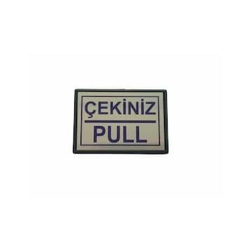 Cemax Küçük 10x7 cm Çekiniz Pull Yönlendirme Levhası