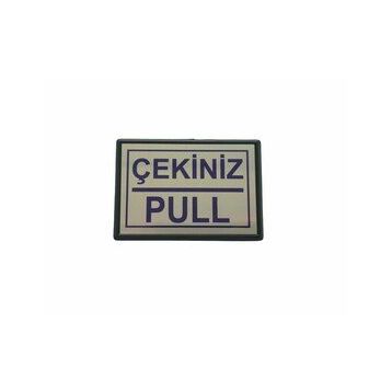 Cemax Küçük 10x7 cm Çekiniz Pull Yönlendirme Levhası