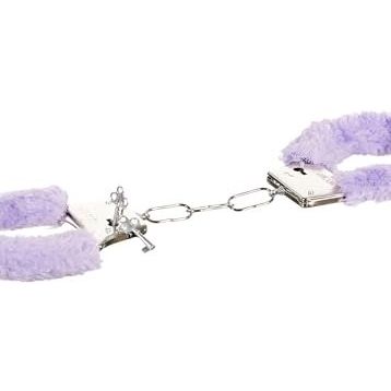 Censan Mor Fetiş Fantezi Peluşlu Metal Kelepçe