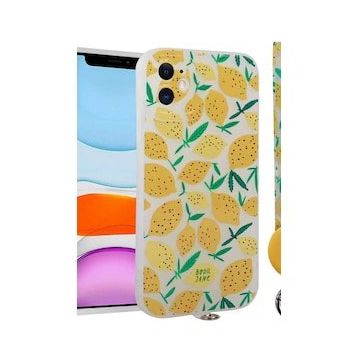 Ceponya Apple iPhone 11 Desenli El Askılı İpli Arte Silikon Kapak Kılıf