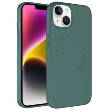 Ceponya Apple iPhone 14 Magsafe Wireless Şarj Özellikli Pastel Renk Silikon Zore Plas Kapak Kılıf