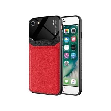Ceponya Apple iPhone Se 2022 Deri Görünümlü Tasarım Sert Arka Kapak Kılıf