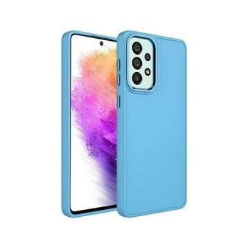Ceponya Galaxy A53 5G Metal Çerçeve ve Buton Tasarımlı Silikon Luna Kapak Kılıf