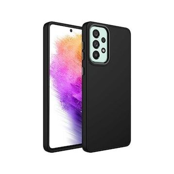 Ceponya Galaxy A53 5G Metal Çerçeve ve Buton Tasarımlı Silikon Luna Kapak Kılıf