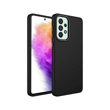 Ceponya Galaxy A53 5G Metal Çerçeve ve Buton Tasarımlı Silikon Luna Kapak Kılıf