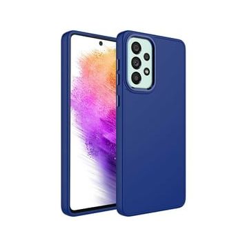 Ceponya Galaxy A53 5G Metal Çerçeve ve Buton Tasarımlı Silikon Luna Kapak Kılıf