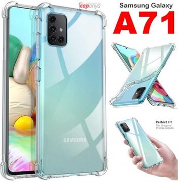 Ceponya Galaxy A71 Köşeleri Airbagli Ultra Koruma Şeffaf Zırh Kılıf