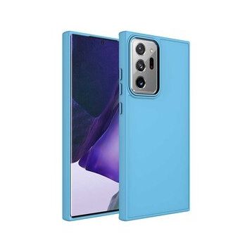 Ceponya Galaxy Note 20 Ultra Metal Çerçeve ve Buton Tasarımlı Silikon Luna Kapak Kılıf