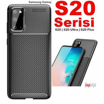 Ceponya Galaxy S20 Plus Elde Kaymayan Kamera Korumalı Silikon Kılıf