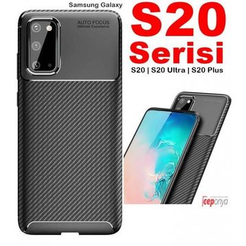 Ceponya Galaxy S20 Plus Elde Kaymayan Kamera Korumalı Silikon Kılıf