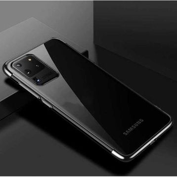 Ceponya Galaxy S20 Ultra Köşeleri Renkli Kamera Korumalı Şeffaf Kılıf