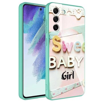 Ceponya Galaxy S21 Fe Kamera Korumalı Desenli Sert Silikon Epoksi Kapak Kılıf
