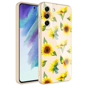 Ceponya Galaxy S21 Fe Kamera Korumalı Desenli Sert Silikon Epoksi Kapak Kılıf
