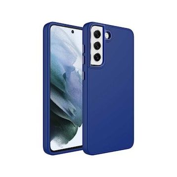 Ceponya Galaxy S21 FE Metal Çerçeve ve Buton Tasarımlı Silikon Luna Kapak Kılıf