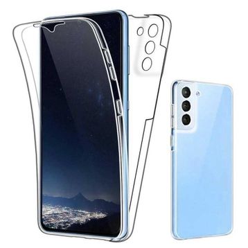 Ceponya Galaxy S21 Plus 360 Tam Koruma Şeffaf Silikon Kılıf