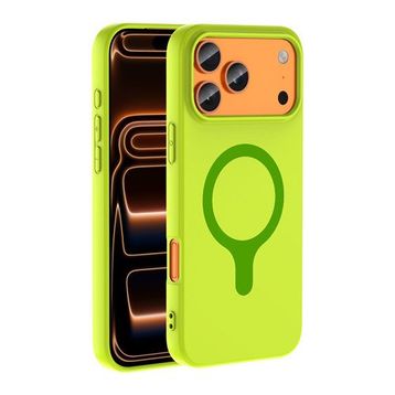 Cepustik iPhone 18 Pro Max Yeşil MagSafe Silikon Kılıf