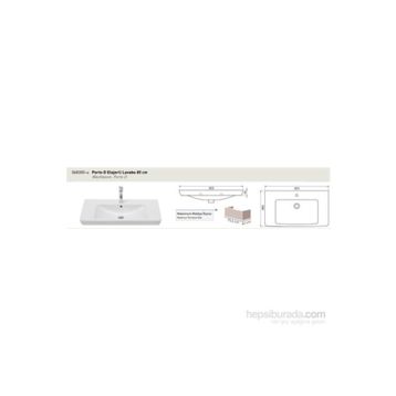 Cerastyle 85 cm Porto Etajerli Lavabo