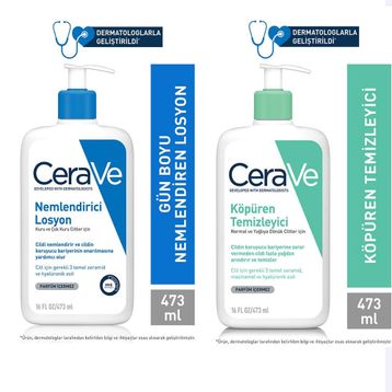 Cerave 473 ml Nemlendirici Losyon+473 ml Köpüren Temizleyici