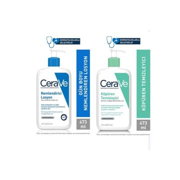 Cerave 473 ml Nemlendirici Losyon+473 ml Köpüren Temizleyici