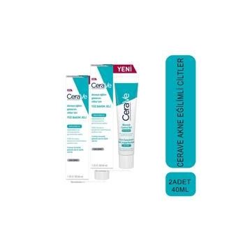 CeraVe Akneye Eğilimli Ciltler İçin 2x40 ml Yüz Bakım Jeli