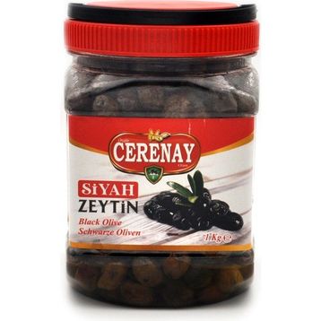 Cerenay Zeytincilik 291-320 Kalibre 1 kg Az Tuzlu Gemlik Yağlı Sele Sofralık Siyah Kahverengi Zeytin