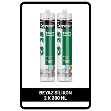 Ceresit CS-25 2x280 ml Beyaz Silikon