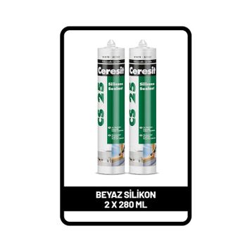 Ceresit CS-25 2x280 ml Beyaz Silikon