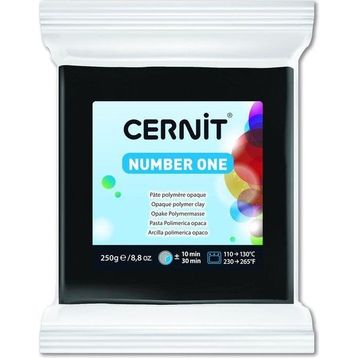 Cernit 100 Number One Black 250 gr Polimer Kil