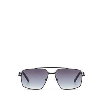 Cerruti 1881 CR 80026 C3 Geometrik Mat Siyah Metal Erkek Güneş Gözlüğü