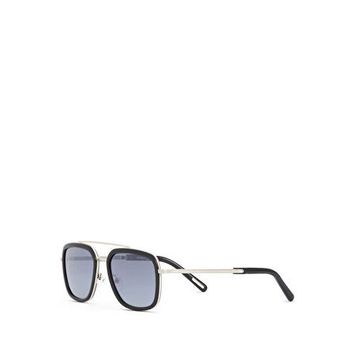 Cerruti 1881 CR 80027 C3 Geometrik Gümüş Siyah Metal Erkek Güneş Gözlüğü