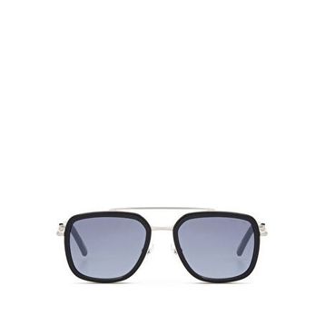 Cerruti 1881 CR 80027 C3 Geometrik Gümüş Siyah Metal Erkek Güneş Gözlüğü