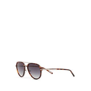 Cerruti 1881 CR 80034 C3 Kahverengi Pilot Havana Asetat Metal Erkek Güneş Gözlüğü
