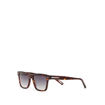 Cerruti 1881 CR 80037 C2 Kahverengi Kare Havana Asetat Erkek Güneş Gözlüğü
