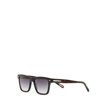Cerruti 1881 CR 80037 C3 Kare Siyah Havana Asetat Erkek Güneş Gözlüğü