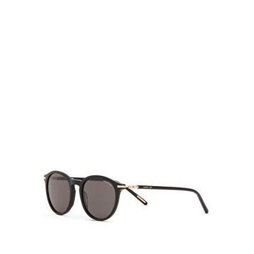 Cerruti 1881 CR 80048 C1 Oval Siyah Altın Rengi Asetat Erkek Güneş Gözlüğü