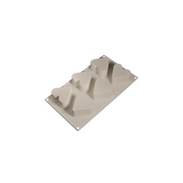 Cesil 6'lı Büyük Kalp Silikon Kek Pasta Kalıbı