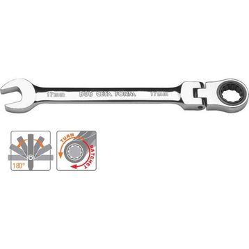 Ceta Form B06-10 10 mm Mafsallı C-Gear Cırcırlı Kombine Anahtar
