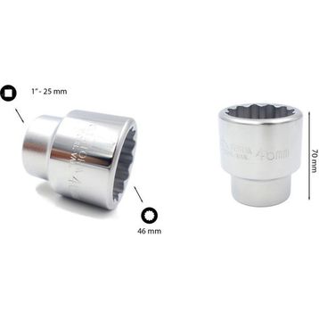 Ceta Form C42-B46 1 inç 12 Köşe Yıldız 46 mm Lokma Anahtar