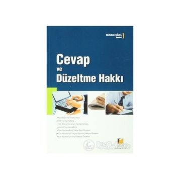Cevap ve Düzeltme Hakkı - Abdullah Güzel