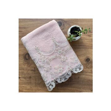 Çeyiz Bahçesi 50x90 cm Fabella Pudra Kadife Havlu