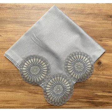 Çeyiz Bahçesi Hayal Krem Gri 50x90 cm Havlu ve 100x100 cm Bohça Takım