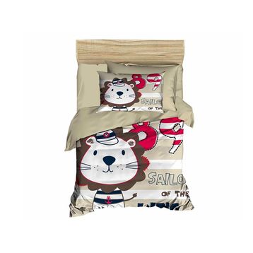 Çeyiz Diyarı 177855-16 Dijital Baskılı 3d Bebek Sailor Kahve Nevresim Takımı