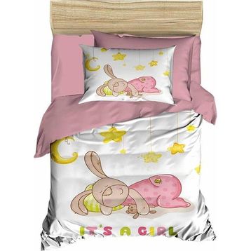 Çeyiz Diyarı 177855-18 Dijital Baskılı 3d Bebek Night Pudra Nevresim Takımı