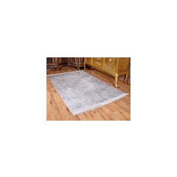 Çeyiz Diyarı 658201 Duru Gri Latex Kaymaz Taban Dijital Baskı Kadife 180x280 cm Halı