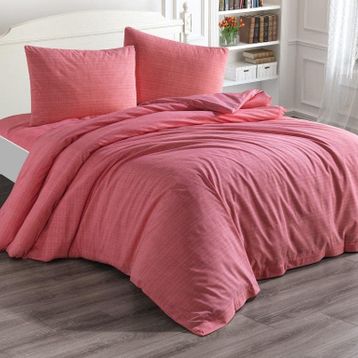 Çeyiz Diyarı Brush 4 Parça Nar Çiçeği 200x220 cm Çift Kişilik Nevresim Takımı